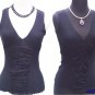 Cache Sheer Illusion Lace Back Peek A Boo Mesh Front Cami Top NWT XS/S/M $88