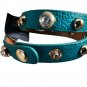 NWT BKE from Buckle Turquoise Wrap Bracelet Leather Rhinestones Grommets 15"