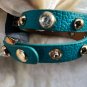 NWT BKE from Buckle Turquoise Wrap Bracelet Leather Rhinestones Grommets 15"