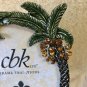 CBK Ltd Metal Enamel Rhinestone Palm Tree Picture Photo Frame New NIB 3.5" x 5"