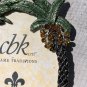 CBK Ltd Metal Enamel Rhinestone Palm Tree Picture Photo Frame New NIB 3.5" x 5"