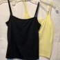 Cache Tank Top Cami Lot 2 Black Yellow Size M Stretch Adjustable Strap