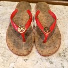 Michael Kors | jet set jelly Cork flip flop MK Metal Logo sz 8 Orange Michael Kors | jet set jelly Cork flip flop MK Metal Logo sz 8 Orange