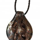 Artisan Hand blown glass pendant Necklace Vintage 2.5" x 2" Murano style Artisan Hand blown glass pendant Necklace Vintage 2.5" x 2" Murano style