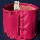 Cache Fuschia Pink Leather Gold Nail Head Belt $88 Pant NWT S/M/L New Cache Fuschia Pink Leather Gold Nail Head Belt $88 Pant NWT S/M/L New