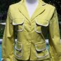 BCBG MAXAZRIA Stretch Cotton Crop Pant New 2/4/6/8 XS/S/M Yellow White $134 NWT