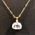 SWAROVSKI Gold Sparkle Large Crystal Pendant Swan Tag Necklace 18" NWT $150 SWAROVSKI Gold Sparkle Large Crystal Pendant Swan Tag Necklace 18" NWT $150