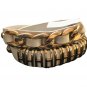 Cache White Leather Dbl Wrap Bracelet with Gold Metal Studs Chains New NWT $64