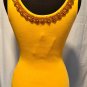 Cache Rib Knit Bead Embellished Neck Stretch Top Size XS/S/M Orange NWT $88 New