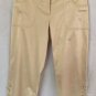 Cache Lace Up Bottom Satin Sheen Crop Pant New Size 0/2/4/6/8/10 XS/S/M $98 NWT
