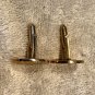 Simple Round Design Gold Tone Quality Vintage Cuff Links plain Etched 7/8" Wide