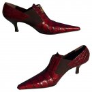 Donald Pliner Red Gator Leather Boot Shoe Pump New Elastic Panels NIB $295 New Donald Pliner Red Gator Leather Boot Shoe Pump New Elastic Panels NIB $295 New