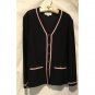St. John by Marie Gray Collection Knit Blazer Sweater Women’s Black Sz M Vintage