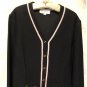 St. John by Marie Gray Collection Knit Blazer Sweater Women’s Black Sz M Vintage