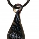 Artisan Hand blown glass pendant Necklace Vintage 2" x 3/4" Murano style Artisan Hand blown glass pendant Necklace Vintage 2" x 3/4" Murano style