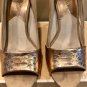 Michael Kors Suede Bronze Leather Shoes Pumps Event Wedding Party Stunning sz 8