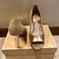 Michael Kors Suede Bronze Leather Shoes Pumps Event Wedding Party Stunning sz 8
