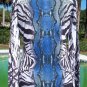 Cache Stretch Embellished Tee Top NWT XS/S Reptile Animal Black Blue White