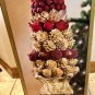 Red and Gold Decorated Table Top Tree Christmas 24" New NIB Dillard Trimmings