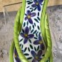 Diane's Happy Toes Tea Light Candle Holder Green Flower Thong Diane Artware 2004