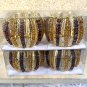 Beaded Tea Light holders matched Napkin Rings Round - Set of 4 NWT Gold Purple