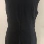 Cache Day Event Dress New Lined Stretch LBD Pleated Front 2 Gold Buttons Sz 10