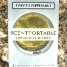 NEW Slatkin & Co Scentportable Fragrance Refills Twisted Peppermint 2 Pack NWT