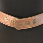 CACHE Dark Leather Bronze embroidery Multi Color METAL HARDWARE 1 1/4" Wide Belt