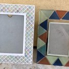 Mosaic Glass frame for 5 x 7 Tile Glass 4" x 6" photo Lot 2 bundle Vintage Mosaic Glass frame for 5 x 7 Tile Glass 4" x 6" photo Lot 2 bundle Vintage