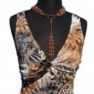 Cache Sheer Illusion Safari Lace Mesh Cami Top New Ruched Love Knot $98 NWT XS/S Cache Sheer Illusion Safari Lace Mesh Cami Top New Ruched Love Knot $98 NWT XS/S