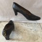 Stuart Weitzman Black Textured Shoe Pump Size 7.5 2 1/2" heel Classic