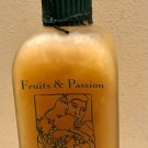 Vintage FRUITS & PASSION Foam Bath Glass Bottle Orange Cantaloup 17 Oz Rare NEW