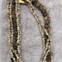 Large Square Medallion Multi Strand Jasper Statement Necklace Custom Made 18"