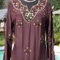 Cache Silk Elaborate Embellished Peasant Boho Chic S/M/L Tunic Top New $168 NWT