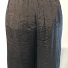 2b Bebe Womens Dress Pants Sz Large Black Elastic Waist Pull On Wide Leg NWT New