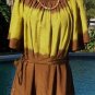 Cache Silk Peasant BOHO Chic Brown Tie Dye Nail Head Top New Size S/M $128 NWT