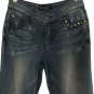 Cache Contour Elaborate Embellished Jean Pant Size 4/6 Denim Stretch $188 NWT