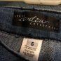 Cache Contour Elaborate Embellished Jean Pant Size 4/6 Denim Stretch $188 NWT