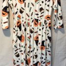 Naggoo Halloween Dress Pumpkins Ghosts Candy Bats Stretch NWT New Sz S Fit Flare