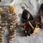 17 Pair Lot Vintage Rhinestone Dangle Designer Earrings Custom Designed Estate
