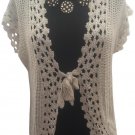 Cache White Silver Metallic Peek A Crochet Vest Top New S/M Stretch $128 NWT Cache White Silver Metallic Peek A Crochet Vest Top New S/M Stretch $128 NWT