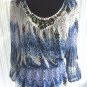 Cache Embellished Peasant Boho Chic Top New SPLIT Sleeve Elastic Waist $138 NWT