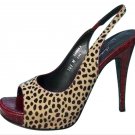 Donald Pliner Couture Gator Leather Shoe New Hair Calf Slingback $295 NIB