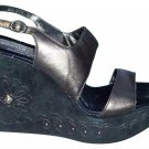 Donald Pliner Metallic Leather Platform Wedge Shoe Suede Embroidery $275 NIB Donald Pliner Metallic Leather Platform Wedge Shoe Suede Embroidery $275 NIB
