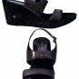 Donald Pliner Metallic Leather Platform Wedge Shoe Suede Embroidery $275 NIB