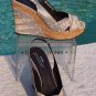 Donald Pliner Lizard Leather Wedge Platform Shoe New Tejus Mushroom $275 NIB