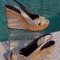 Donald Pliner Lizard Leather Wedge Platform Shoe New Tejus Mushroom $275 NIB