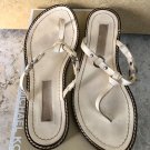Michael Kors Negev Leather Sandal Women's Shoes Ecru color Beige Size 7.5 M $245