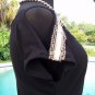 Cache Stretch Peek A Boo Shoulders Top New S/M Elaborate Ruched $98 Embellished