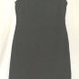 Cache Day Dress Lined Stretch Sz 12 Dark Gray pLeather Trim Jersey Knit